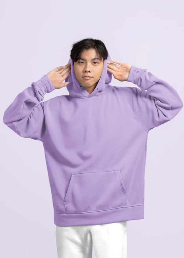 Heavyweight Oversized Hooded Sweatshirt - Lavender