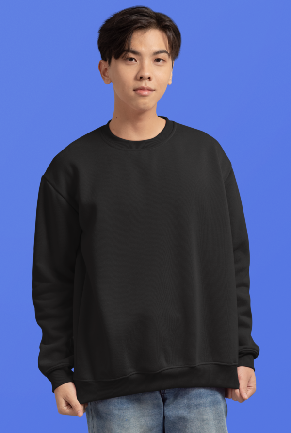 Heavyweight Oversized Sweatshirts - Black