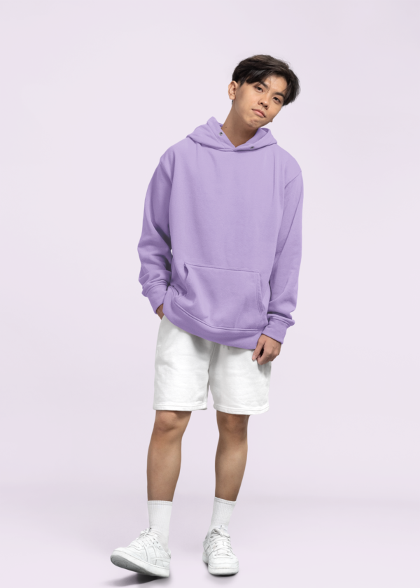 Heavyweight Oversized Hooded Sweatshirt - Lavender