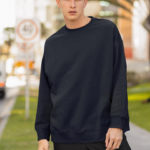 Heavyweight Oversized Sweatshirts - Navy Blue