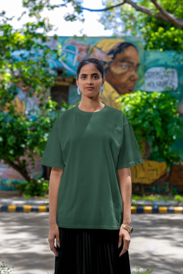 Unisex Premium Oversized T-Shirt - Bottle Green