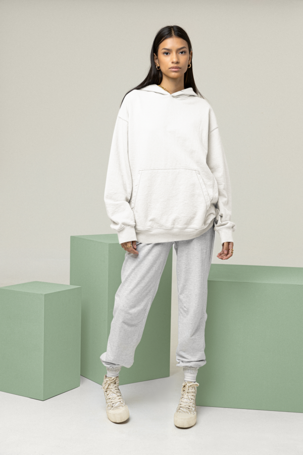 Heavyweight Oversized Hooded Sweatshirt - White