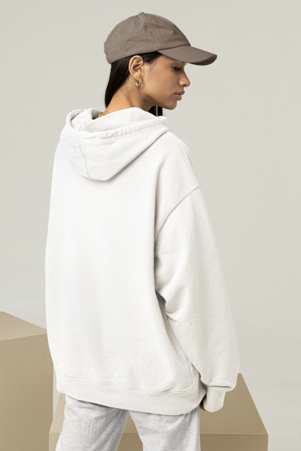 Heavyweight Oversized Hooded Sweatshirt - White