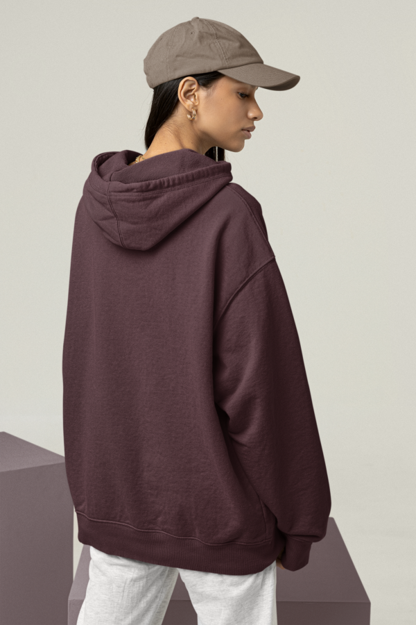 Heavyweight Oversized Hooded Sweatshirt - Maroon