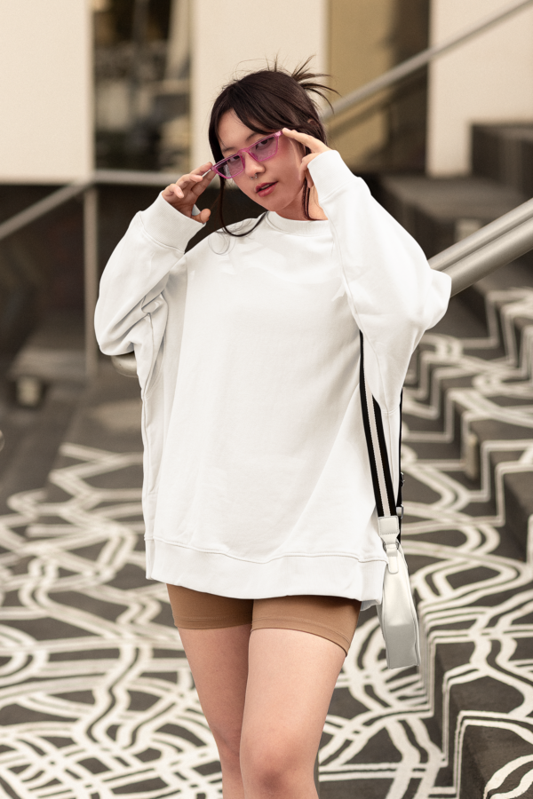 Heavyweight Oversized Sweatshirts - White