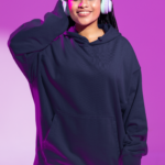 Heavyweight Oversized Hooded Sweatshirt - Navy Blue