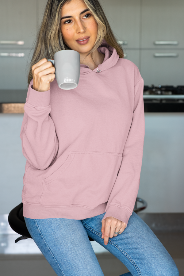 Heavyweight Oversized Hooded Sweatshirt - Baby Pink