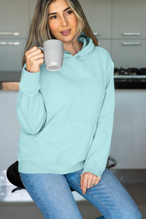 Unisex Mid-Weight Hooded SweatShirt - Mint