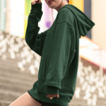 Heavyweight Oversized Hooded Sweatshirt – Bottle Green