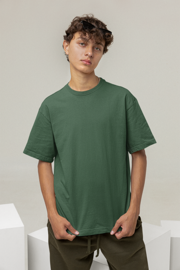 Unisex Premium Oversized T-Shirt - Bottle Green