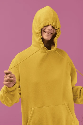 Unisex Mid-Weight Hooded SweatShirt - Mustard Yellow