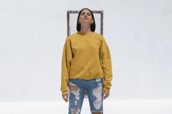 Mustard Yellow 300 GSM cotton sweatshirt – Fabveda