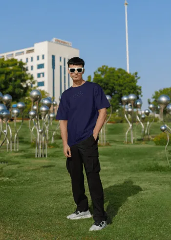 Unisex Premium Heavy Oversized T-Shirt - Navy Blue