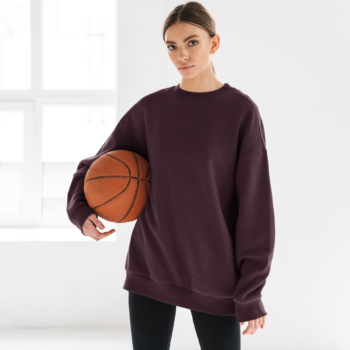 Heavyweight Oversized Sweatshirts - Maroon