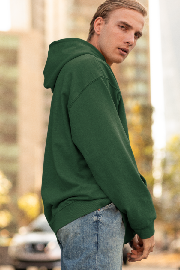 Unisex Mid-Weight Hooded SweatShirt - Bottle Green