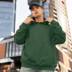 Unisex Mid-Weight Hooded SweatShirt – Bottle Green
