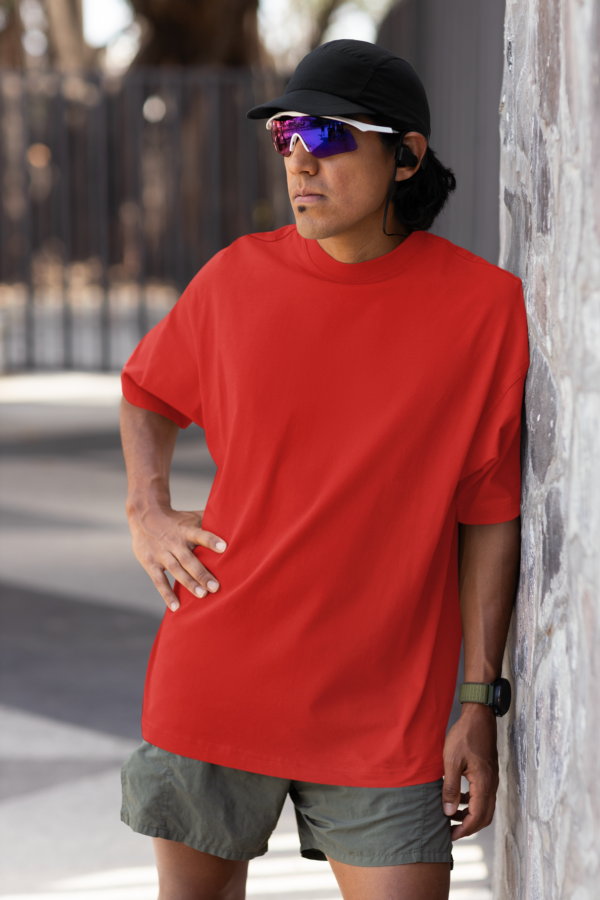 Unisex Premium Heavy Oversized T-Shirt - Red