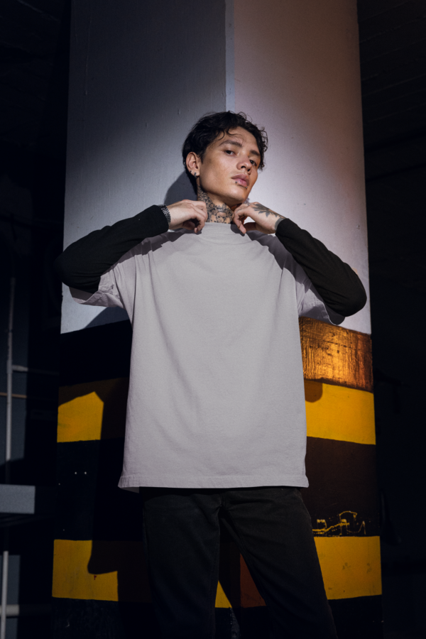 Unisex Premium Heavy Oversized T-Shirt - Gray Mélange