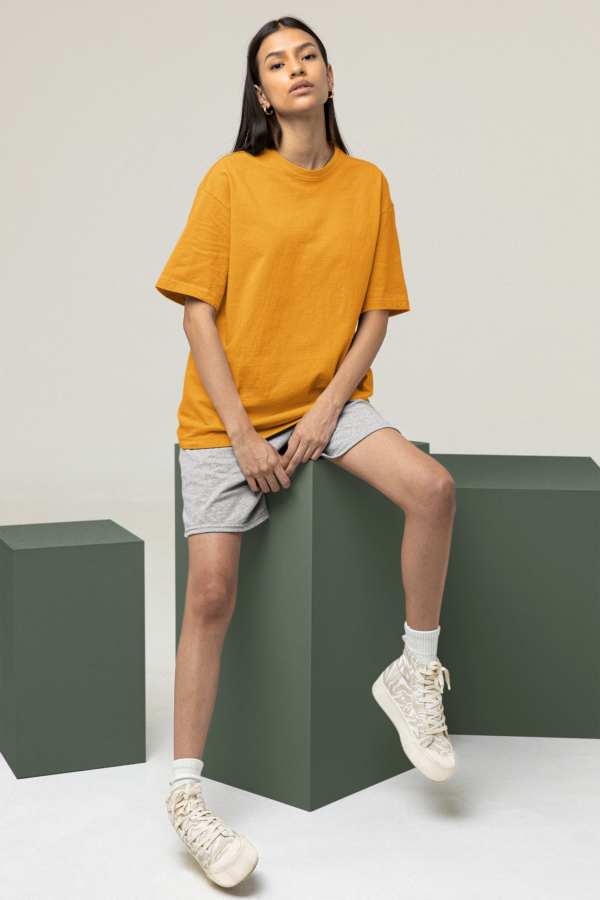 Unisex Premium Heavy Oversized T-Shirt - Golden Yellow