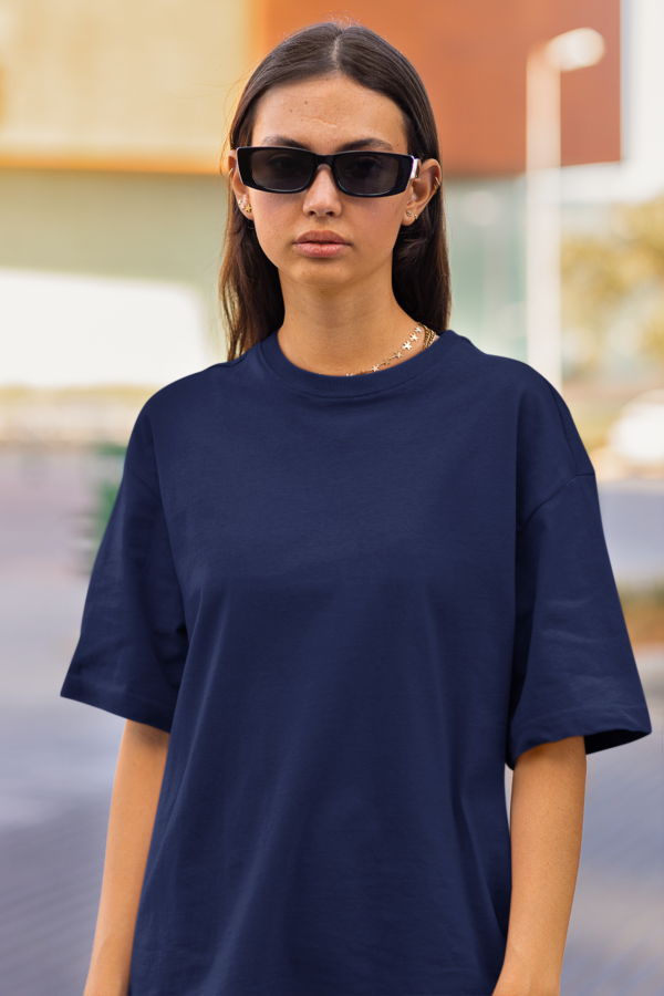 Unisex Premium Heavy Oversized T-Shirt - Navy Blue