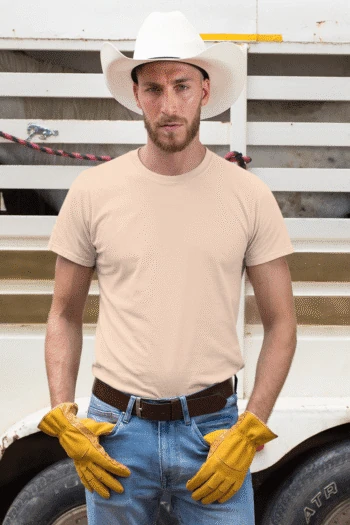 Peach Short sleeve t-shirt for men