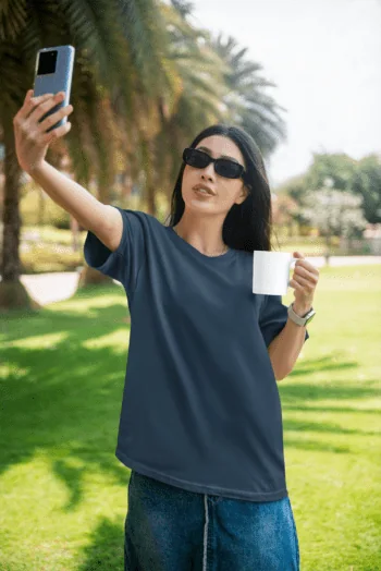 Unisex Premium Heavy Oversized T-Shirt – Petrol Blue, 100% Cotton
