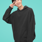 Heavyweight Oversized Hooded Sweatshirt – black