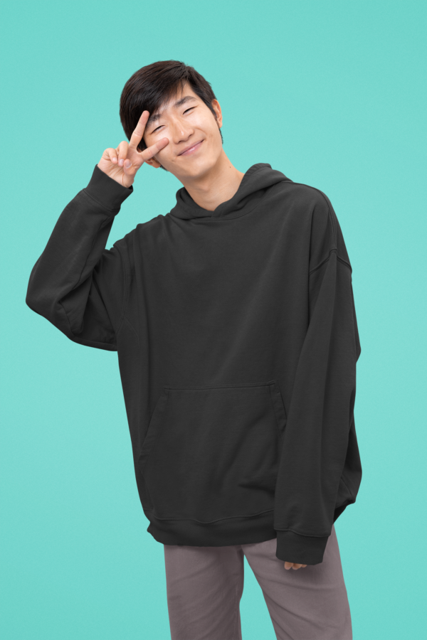 Heavyweight Oversized Hooded Sweatshirt - black