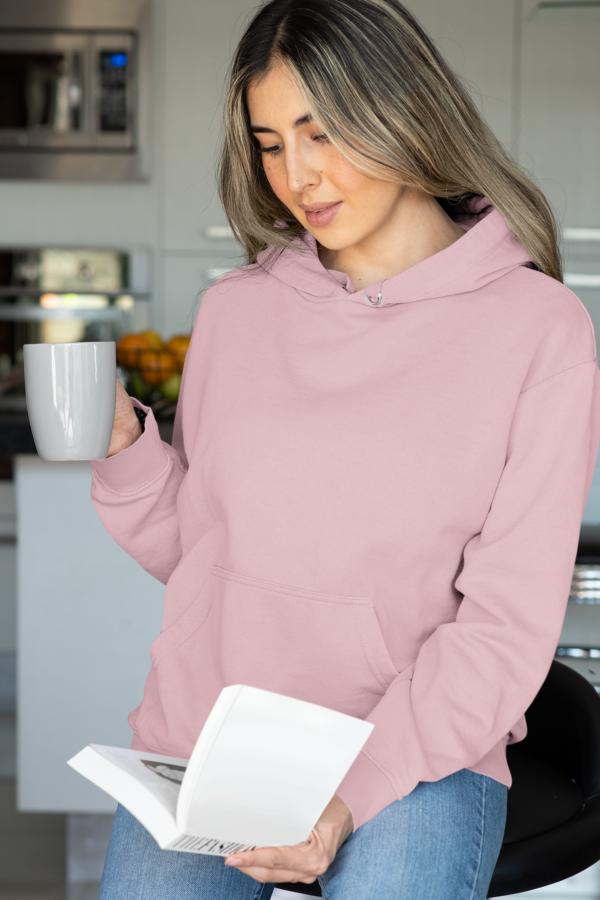 Heavyweight Oversized Hooded Sweatshirt - Baby Pink