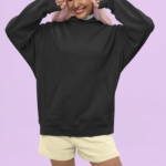 Heavyweight Oversized Hooded Sweatshirt – black