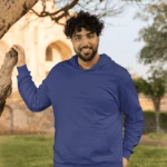 Unisex Mid-Weight Hooded SweatShirt – Royal Blue