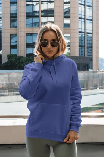 Royal Blue 300 GSM cotton hoodie – Fabveda