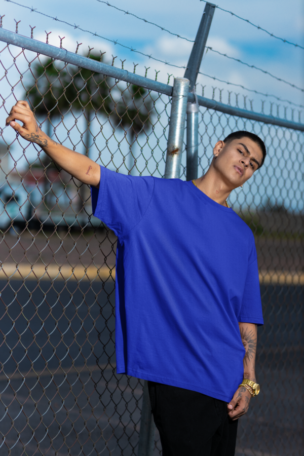 Unisex Premium Heavy Oversized T-Shirt - Royal Blue