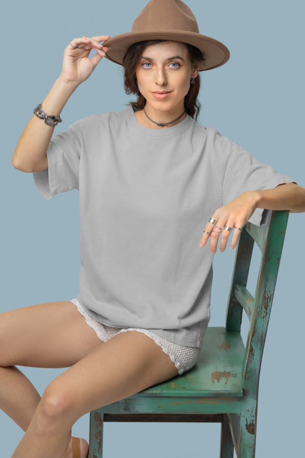 Unisex Premium Heavy Oversized T-Shirt - Gray Mélange