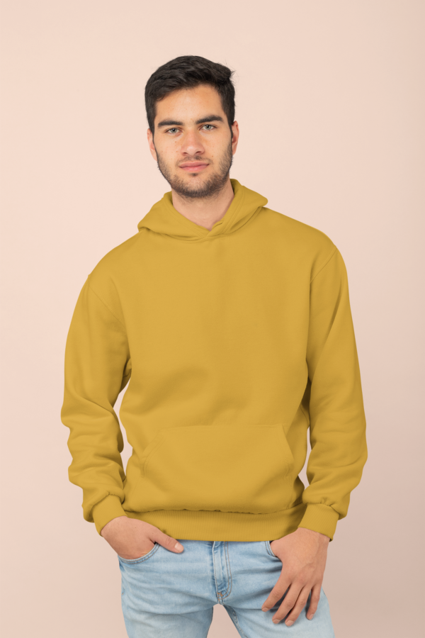 Unisex Mid-Weight Hooded SweatShirt - Mustard Yellow