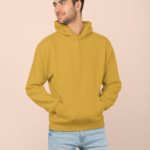 Unisex Mid-Weight Hooded SweatShirt – Mustard Yellow