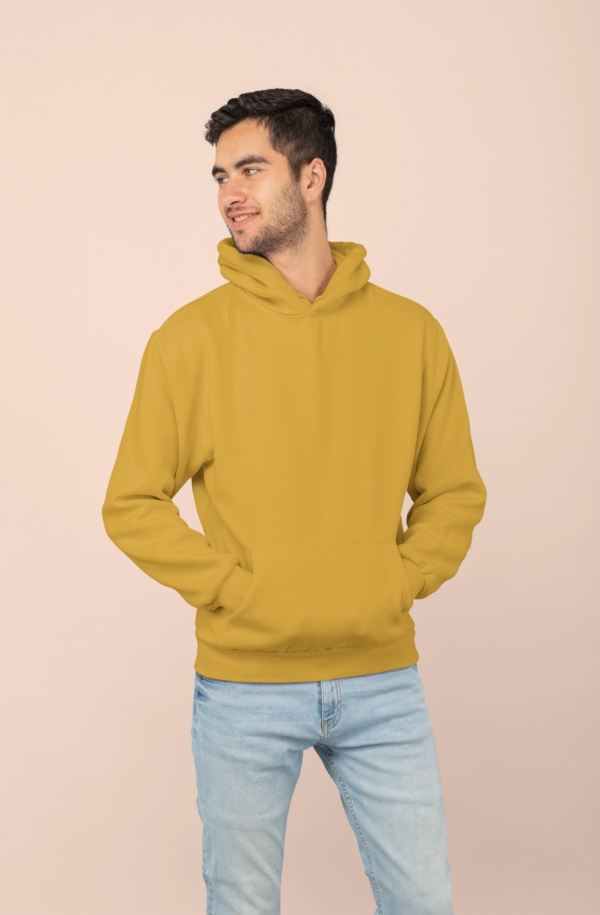 Unisex Mid-Weight Hooded SweatShirt - Mustard Yellow