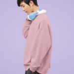 Heavyweight Oversized Sweatshirts – Light Baby Pink