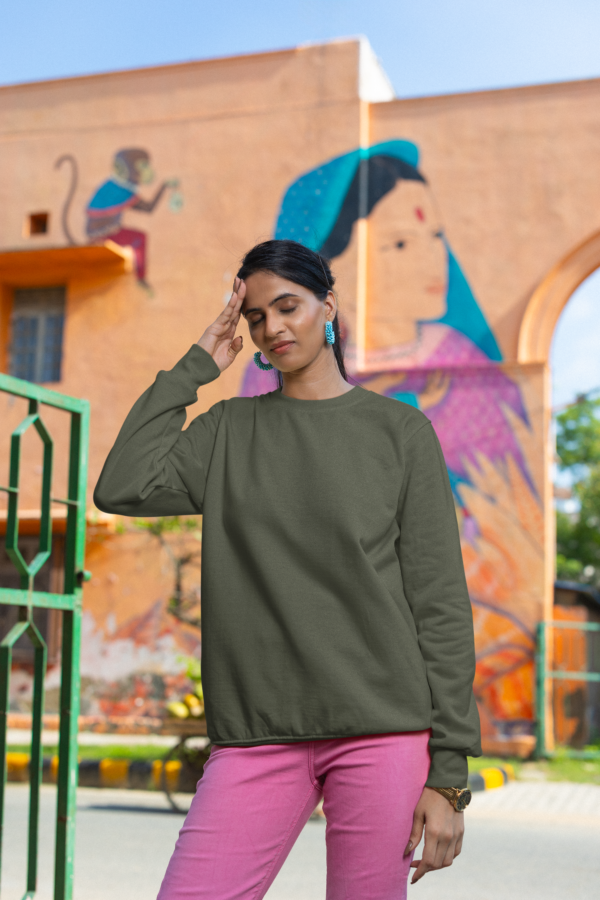 Unisex Sweatshirt – Olive Green