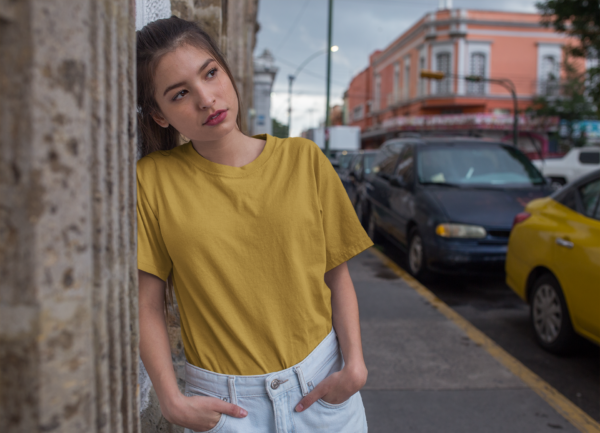 Unisex Premium Heavy Oversized T-Shirt - Mustard Yellow