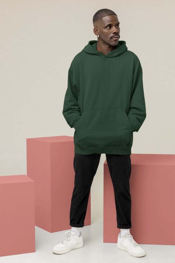 Heavyweight Oversized Hooded Sweatshirt - Bottle Green