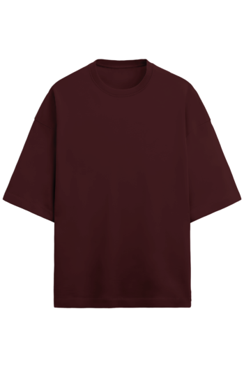 Unisex Terry Oversized T-Shirt Maroon
