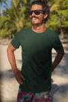 Bottle green Short sleeve t-shirt for men