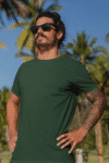 Bottle green Short sleeve t-shirt for men