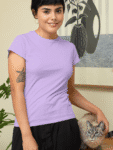 Lavender Short sleeve t-shirt for women (3)