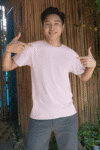 Light Pink Short sleeve t-shirt for men (3)