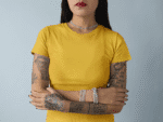 Mustard Yellow Short sleeve t-shirt for women