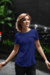 Navy Blue Short sleeve t-shirt for women (3)
