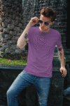 Purple Short sleeve t-shirt for men by Fabveda (2)