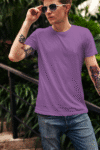 Purple Short sleeve t-shirt for men by Fabveda (2)